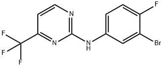 N-(3-Bromo-4-fluorophenyl)-4-(trifluoromethyl)pyrimidin-2-amine 结构式