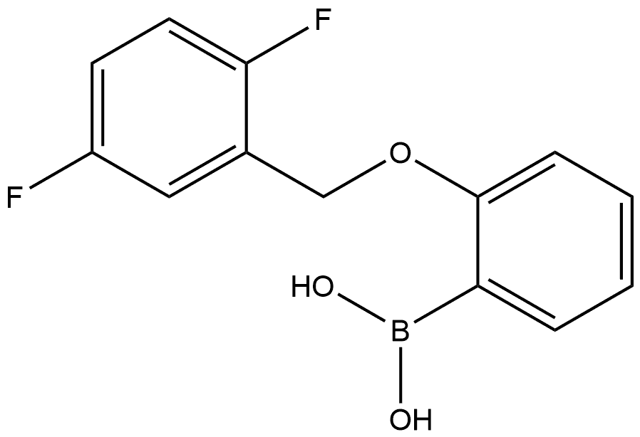 B-[2-[(2,5-Difluorophenyl)methoxy]phenyl]boronic acid 结构式