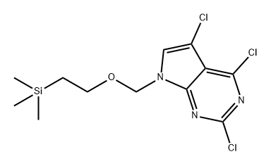 2,4,5-三氯-7-((2-(三甲基硅烷基)乙氧基)甲基)-7H-吡咯并[2,3-D]嘧啶 结构式