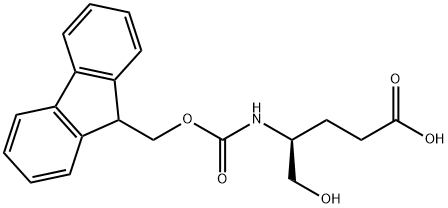 Pentanoic acid, 4-[[(9H-fluoren-9-ylmethoxy)carbonyl]amino]-5-hydroxy-, (4S)- 结构式