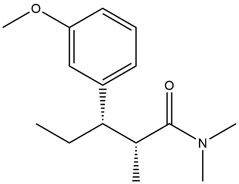 (ΑR,ΒS)-Β-ETHYL-3-METHOXY-N,N,Α-TRIMETHYL-BENZENEPROPANAMIDE 结构式