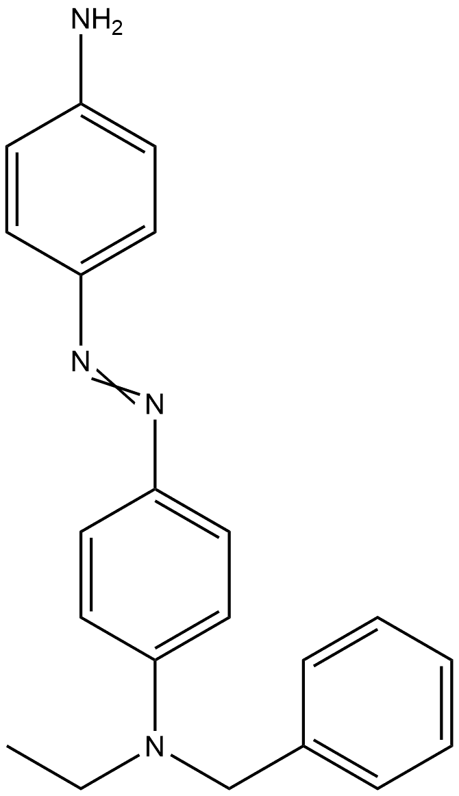 4-((4-氨基苯基)二氮烯基)-N-苄基-N-乙基苯胺 结构式