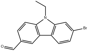 7-溴-9-乙基-9H-咔唑-3-甲醛 结构式