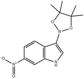 1H-Indole, 6-nitro-3-(4,4,5,5-tetramethyl-1,3,2-dioxaborolan-2-yl)- 结构式