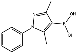 (3,5-Dimethyl-1-phenyl-1H-pyrazol-4-yl)boronic acid 结构式