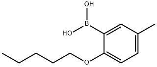 [5-Methyl-2-(pentyloxy)phenyl]boranediol 结构式