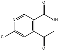 4-乙酰基-6-氯烟酸 结构式