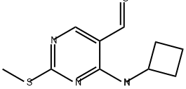 4-(环丁胺基)-2-(甲硫基)嘧啶-5-碳醛 结构式