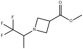 3-Azetidinecarboxylic acid, 1-(2,2,2-trifluoro-1-methylethyl)-, methyl ester 结构式