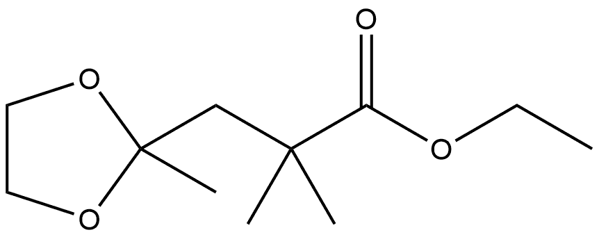 1,3-Dioxolane-2-propanoic acid, α,α,2-trimethyl-, ethyl ester 结构式