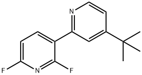 4-叔丁基-2',6'-二氟-2,3'-联吡啶 结构式