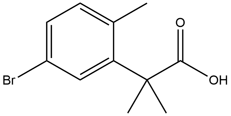 2-(5-bromo-2-methylphenyl)-2-methylpropanoic
acid 结构式