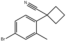 Cyclobutanecarbonitrile, 1-(4-bromo-2-methylphenyl)- 结构式