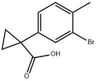 1-(3-bromo-4-methylphenyl)cyclopropane-1-carbo
xylic acid 结构式