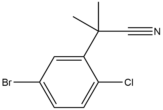 2-(5-bromo-2-chlorophenyl)-2-methylpropanenitrile 结构式