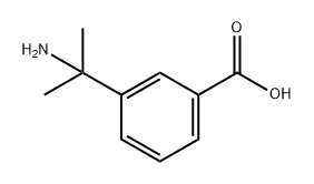 3-(2-氨基丙-2-基)苯甲酸 结构式