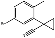 1-(5-溴-2-甲基苯基)环丙烷-1-腈 结构式