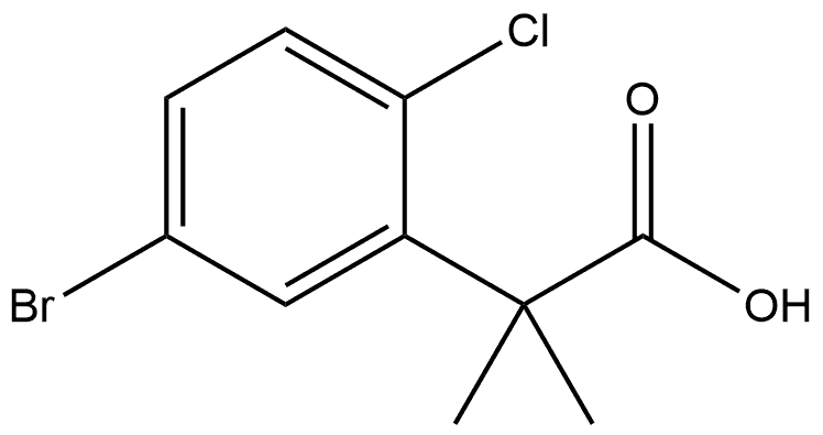 2-(5-bromo-2-chlorophenyl)-2-methylpropanoic acid 结构式