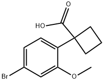 1-(4-Bromo-2-methoxyphenyl)cyclobutanecarboxylic acid 结构式
