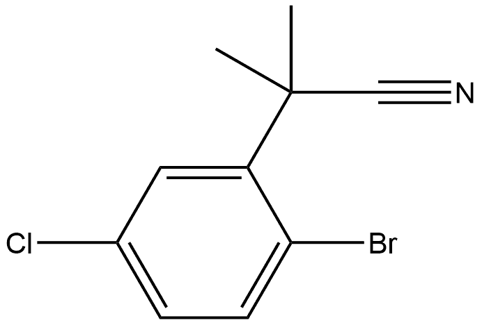 Benzeneacetonitrile, 2-bromo-5-chloro-α,α-dimethyl- 结构式