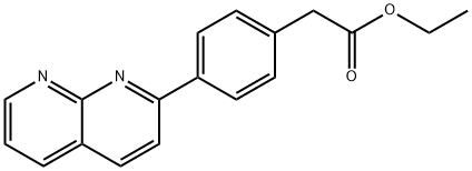 Benzeneacetic acid, 4-(1,8-naphthyridin-2-yl)-, ethyl ester 结构式