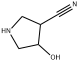 3-Pyrrolidinecarbonitrile, 4-hydroxy- 结构式