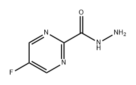 2-Pyrimidinecarboxylic acid, 5-fluoro-, hydrazide 结构式