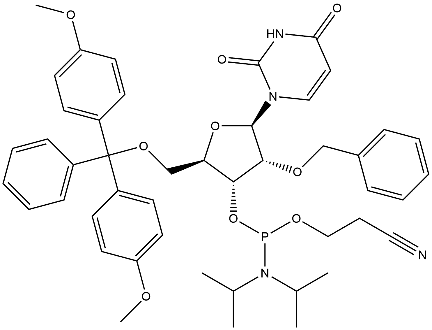 2'-O-BENZYL U AMIDITE 结构式