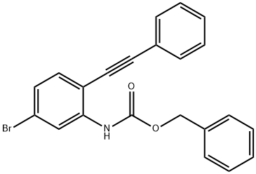 Carbamic acid, N-[5-bromo-2-(2-phenylethynyl)phenyl]-, phenylmethyl ester 结构式