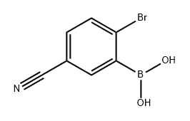 (2-溴-5-氰基苯基)硼酸 结构式