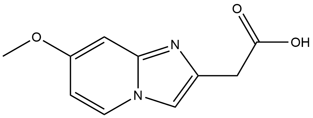 2-(7-methoxyimidazo[1,2-a]pyridin-2-yl)acetic acid 结构式