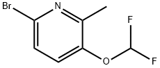 Pyridine, 6-bromo-3-(difluoromethoxy)-2-methyl- 结构式
