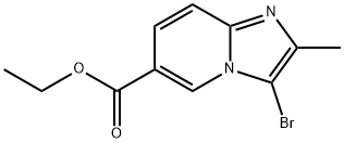 ethyl 3-bromo-2-methylimidazo[1,2-a]pyridine-6-carboxylate 结构式