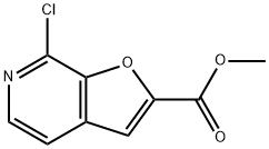 7-氯氟[2,3-C]吡啶-2-羧酸甲酯 结构式