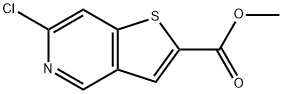 6-氯噻吩并[3,2-C]吡啶-2-羧酸甲酯 结构式