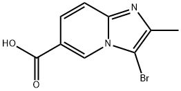 3-bromo-2-methylimidazo[1,2-a]pyridine-6-carboxylic acid 结构式