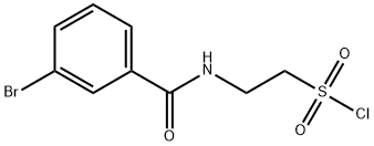 2-(3-溴苯甲酰胺基)乙烷-1-磺酰氯 结构式