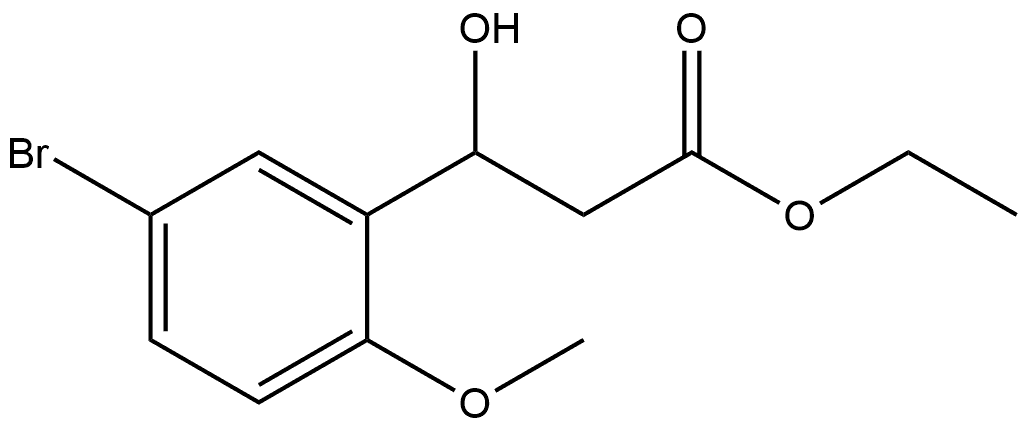 3-(5-溴-2-甲氧基苯基)-3-羟基丙酸乙酯 结构式