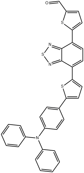 5-(7-(5-(4-(DIPHENYLAMINO)PHENYL)THIOPHEN-2-YL)BENZO[C][1,2,5]THIADIAZOL-4-YL)THIOPHENE-2-CARBALDEHYDE 结构式