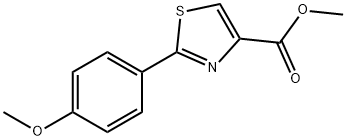 4-Thiazolecarboxylic acid, 2-(4-methoxyphenyl)-, methyl ester 结构式
