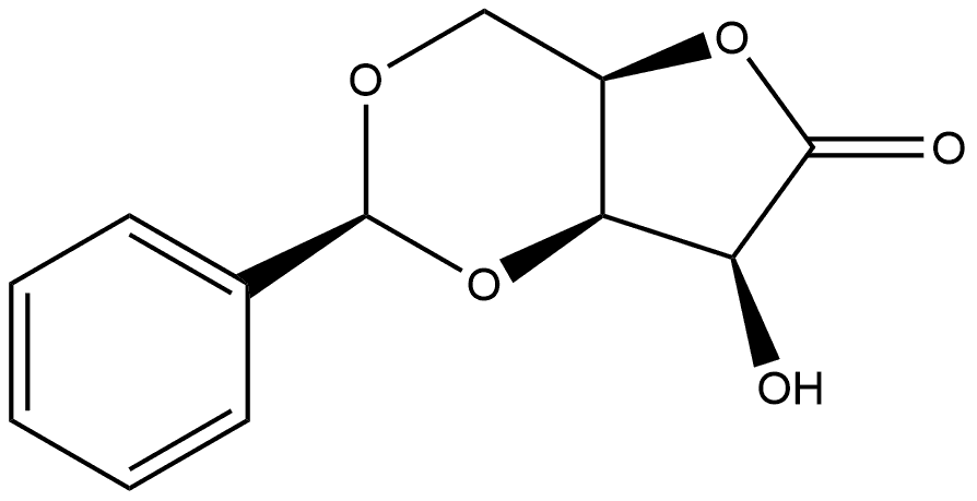 3,5-O-(S)-benzylidene-D-lyxono-1,4-lactone 结构式