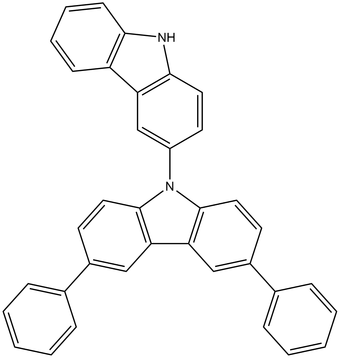 3,9-Bi-9H-carbazole,3,6-diphenyl- 结构式