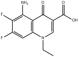 3-Quinolinecarboxylic acid, 5-amino-1-ethyl-6,7-difluoro-1,4-dihydro-4-oxo- 结构式