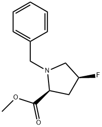 (2S,4S)-1-苄基-4-氟吡咯烷-2-羧酸甲酯 结构式