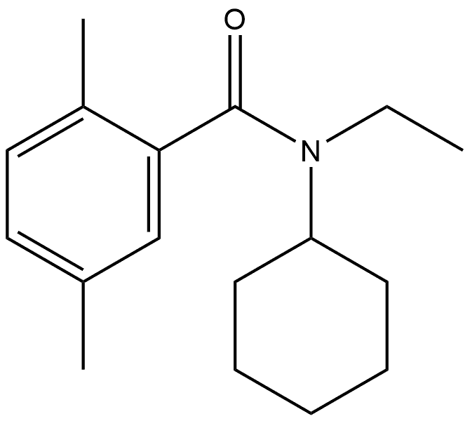 N-Cyclohexyl-N-ethyl-2,5-dimethylbenzamide 结构式