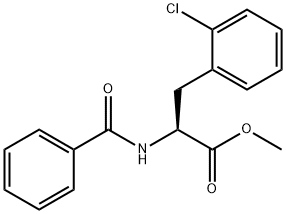 (S)-2-苯甲酰胺基-3-(2-氯苯基)丙酸甲酯 结构式