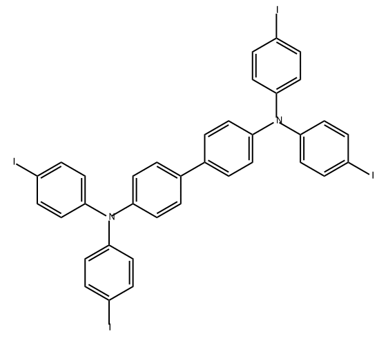 N4,N4,N4',N4'-TETRAKIS(4-IODOPHENYL)-[1,1'-BIPHENYL]-4,4'-DIAMINE 结构式