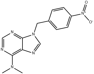 N,N-Dimethyl-9-(4-nitrobenzyl)-9H-purin-6-amine 结构式