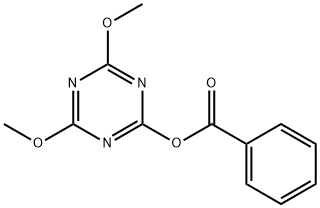 1,3,5-Triazin-2-ol, 4,6-dimethoxy-, 2-benzoate 结构式