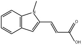 (E)-3-(1-甲基-1H-吲哚-2-基)丙烯酸 结构式